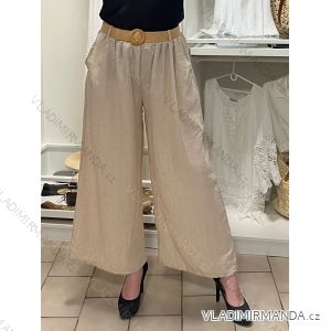 Nohavice letní s opaskom dámske nadrozmer JANE (44/46/48 ONE SIZE) TALIANSKA MÓDA IM425289/DUR