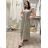 Šaty dlhé voľnočasové letný mušelín krátky rukáv dámske INGE (S/M/L ONE SIZE) TALIANSKA MÓDA IM425304