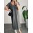 Šaty dlhé voľnočasové letné krátky rukáv dámske (S/M/L ONE SIZE) TALIANSKA MÓDA IMWCL251072