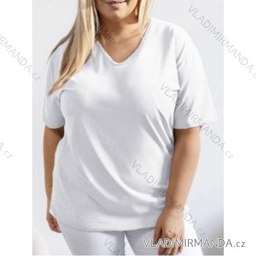 Tričko krátky rukáv dámske nadrozmer (42/44/46 ONE SIZE) TALIANSKA MÓDA IMWCL251077