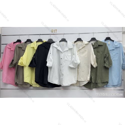 Košeľa 3/4 dlhý rukáv dámska (S/M/L ONE SIZE) TALIANSKA MÓDA IMWAH251351
