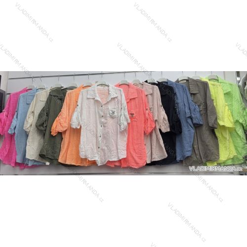 Košeľa 3/4 dlhý rukáv dámska (S/M/L ONE SIZE) TALIANSKA MÓDA IMWAH251352