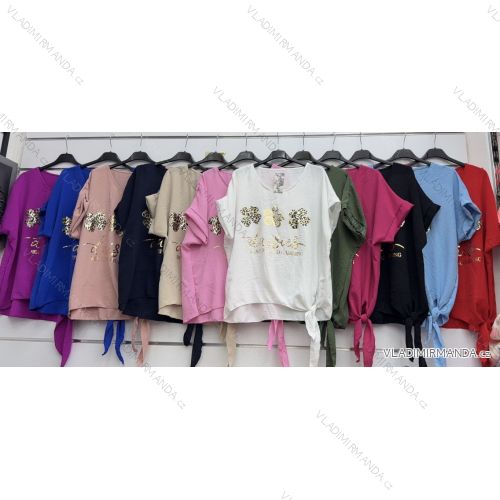 Tunika krátky rukáv dámska (S/M/L ONE SIZE) TALIANSKA MÓDA IMWAH251354