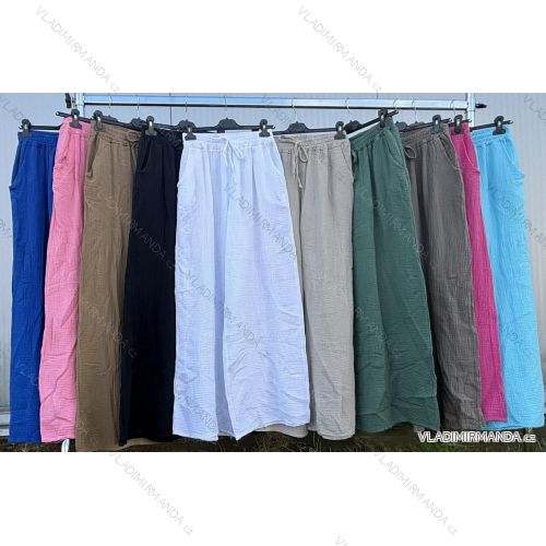 Nohavice letné dlhé dámske (S/M/L ONE SIZE) TALIANSKA MÓDA Šaty letné s opaskom krátky rukáv dámske (S/M/L ONE SIZE) TALIANSKA MÓDA IMWAH251355A