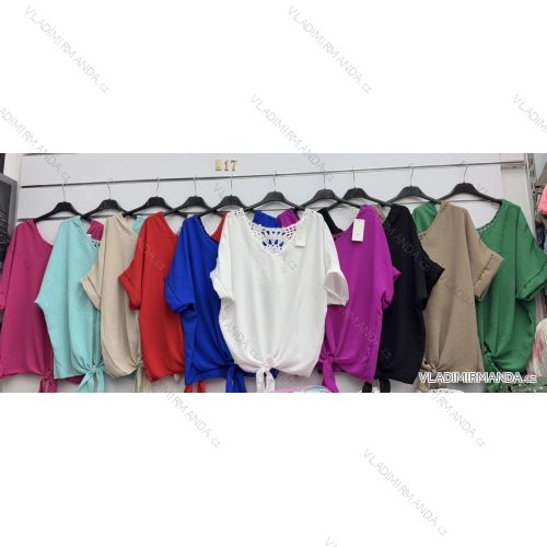 Tunika krátky rukáv dámska (S/M/L ONE SIZE) TALIANSKA MÓDA IMWAH251357