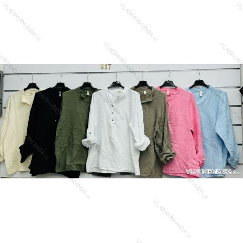 Košeľa 3/4 dlhý rukáv mušelín dámska (S/M/L ONE SIZE) TALIANSKA MÓDA IMWAH251359