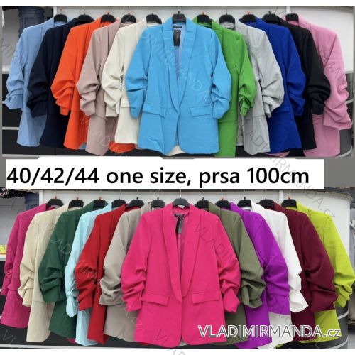 Sako dlhý rukáv dámske nadrozmer (40/42/44 ONE SIZE) TALIANSKA MÓDA IMWDT251363