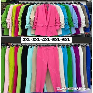 Súprava nohavice a sako dlhý rukáv dámska nadrozmer (2XL-6XL) TALIANSKA MÓDA IMWDT251367