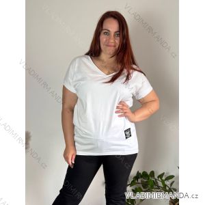 Tričko krátky rukáv dámska nadrozmer (2XL/3XL/4XL ONE SIZE) TALIANSKA MÓDA IMC23080/DUR