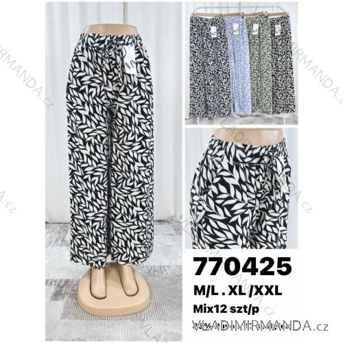 Nohavice dlhé letné dámske nadrozmer (M/L - XL/XXL ONE SIZE) LALA25770425