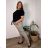 Tunika krátky rukáv dámska nadrozmer KRISTA (50/52/54 ONE SIZE) TALIANSKA MÓDA IMD24045/DU 50/52/54 tmavo smaragdová
