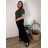 Nohavice dlhé oversize s opaskom dámske nadrozměr SIMONE (46/48/50 ONE SIZE) TALIANSKA MÓDA IMWDT25972
