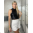 Top croptop trblietavý na ramienka dámske BEATA (S/M/L ONE SIZE) TALIANSKA MÓDA IMPSH246528/DUR -   strieborná
 -   S/M/L