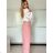 Nohavice dlhé elegantné dámske (XS/S/M ONE SIZE) TALIANSKA MÓDA IMWHP25526/DR svetlo modrá XS/S/M