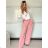 Nohavice dlhé elegantné dámske (XS/S/M ONE SIZE) TALIANSKA MÓDA IMWHP25526/DR svetlo modrá XS/S/M