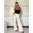 Nohavice dlhé elegantné dámske (XS/S/M ONE SIZE) TALIANSKA MÓDA IMWHP25526/DR svetlo modrá XS/S/M