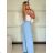 Nohavice dlhé elegantné dámske (XS/S/M ONE SIZE) TALIANSKA MÓDA IMWHP25526/DR svetlo modrá XS/S/M