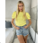 Tričko krátky rukáv dámske STELA (S/M/L ONE SIZE) TALIANSKA MÓDA IMM23HF12989/DUR -   červená -   S / M/L