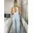 Nohavice dlhé letné dámske ALAIA (S/M/L ONE SIZE) TALIANSKA MÓDA IM425299/DR S/M/L zelená khaki