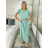 Šaty dlouhé elegantný letný krátky rukáv dámske BLANA (S/M/L ONE SIZE) TALIANSKA MÓDA IMD25115
