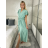Šaty dlouhé elegantný letný krátky rukáv dámske BLANA (S/M/L ONE SIZE) TALIANSKA MÓDA IMD25115
