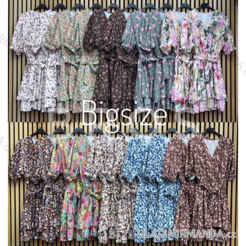 Šaty krátke letné 3/4 dlhý rukáv dámske (S/M/L ONE SIZE) TALIANSKA MÓDA IMWG251447