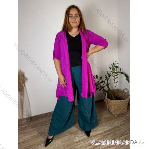 Cardigan letný 3/4 dlhý rukáv dámsky nadrozmer VESUNA (48/50/52 ONE SIZE) TALIANSKA MÓDA IM425415/DU