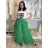 Nohavice letné dámske (S/M/L ONE SIZE) TALIANSKA MÓDA IM325ELBA/DU - zelená khaki - S/M/L