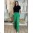 Nohavice dlhé letné mušelínové dámske (S/M ONE SIZE) TALIANSKA MÓDA IMD23325/DUR zelená S/M/L