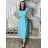 Šaty dlouhé elegantný letný krátky rukáv dámske BLANA (S/M/L ONE SIZE) TALIANSKA MÓDA IMD25115