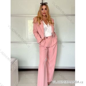 Súprava elegantné sako krátke dlhý rukáv a nohavice dámske ALICE (S/M ONE SIZE) TALIANSKA MÓDA IMWHP25525/DU