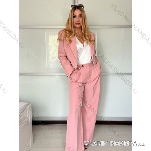 Súprava elegantné sako krátke dlhý rukáv a nohavice dámske ALICE (S/M ONE SIZE) TALIANSKA MÓDA IMWHP25525