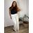 Nohavice dlhé letné dámske nadrozmer DANIELLA (48/50/52 ONE SIZE) TALIANSKA MÓDA IM425258