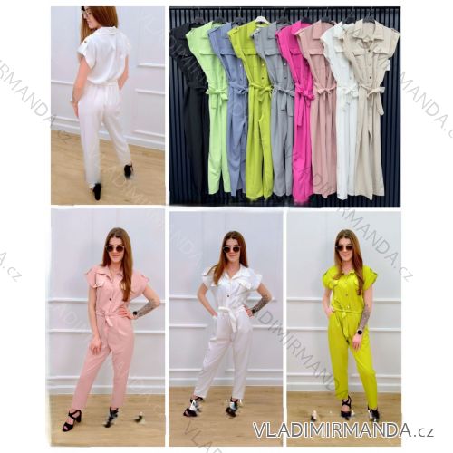Overal dlhý elegantný krátky rukáv dámsky (XS/S/M ONE SIZE) TALIANSKA MÓDA IMWAC251493