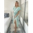 Šaty dlouhé elegantný letný krátky rukáv dámske BLANA (S/M/L ONE SIZE) TALIANSKA MÓDA IMD25115/DR starorůžová S/M/L