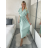 Šaty dlouhé elegantný letný krátky rukáv dámske BLANA (S/M/L ONE SIZE) TALIANSKA MÓDA IMD25115/DR starorůžová S/M/L