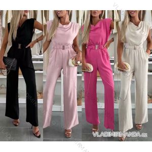 Overal dlhý elegantný s opaskom bez rukávu dámsky (XS/S/M ONE SIZE) TALIANSKA MÓDA IMWHP251901