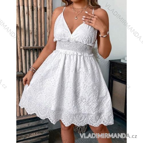Šaty krátke letné krajkové na ramienka dámske (XS/S/M ONE SIZE) TALIANSKA MÓDA IMWHP251916