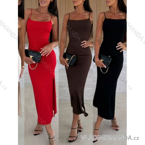 Šaty dlhé elegantné letné na ramienka dámske (XS/S/M ONE SIZE) TALIANSKA MÓDA IMWHP251919