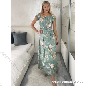 Šaty letné kvetinové carmen krátky rukáv dámske CARMEN (M/L-XL/2XL) IMWGDB2123/DUR