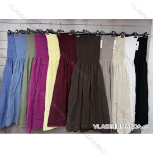 Šaty dlhé letný mušelín carmen cez prsia dámske (XS/S/M ONE SIZE) TALIANSKA MÓDA IMWGS251532