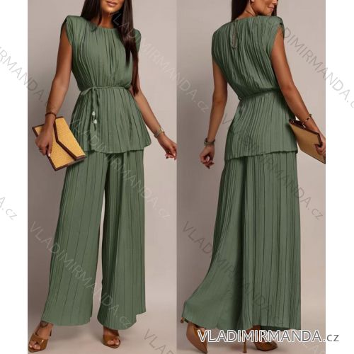 Súprava elegantná blúzka krátky rukáv a nohavice dlhé dámske (XS/S/M ONE SIZE) TALIANSKA MÓDA IMWGS251535
