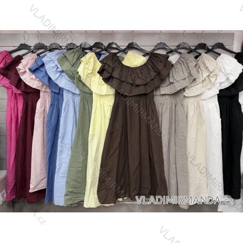 Šaty dlhé letné krátky rukáv dámske (XS/S/M ONE SIZE) TALIANSKA MÓDA IMWGS251541