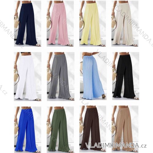 Nohavice dlhé letné plisované dámske (XS/S/M ONE SIZE) TALIANSKA MÓDA IMWB251555