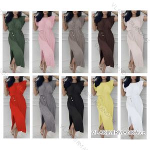 Šaty dlhé letné krátky rukáv dámske (XS/S/M ONE SIZE) TALIANSKA MÓDA IMWB251561