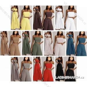 Súprava elegantný top na ramienka a nohavice dlhé dámske (XS/S/M ONE SIZE) TALIANSKA MÓDA IMWB251567