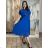 Šaty dlhé letné šifónové elegantné skladané s opaskom krátky rukáv dámske LAJLA  (S/M/L ONE SIZE) TALIANSKA MÓDA IMWHA251214/DUR S/M/L béžová