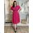 Šaty dlhé letné šifónové elegantné skladané s opaskom krátky rukáv dámske LAJLA  (S/M/L ONE SIZE) TALIANSKA MÓDA IMWHA251214/DUR S/M/L béžová