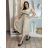 Šaty dlhé letné šifónové elegantné skladané s opaskom krátky rukáv dámske LAJLA  (S/M/L ONE SIZE) TALIANSKA MÓDA IMWHA251214/DUR S/M/L béžová
