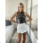 Top croptop trblietavý na ramienka dámske BEATA (S/M/L ONE SIZE) TALIANSKA MÓDA IMPSH246528